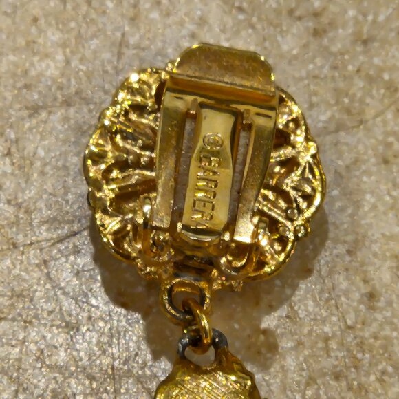 VINTAGE STATEMENT JOSE & MARIA BARRERA STONE CRYSTAL DANGLE CHANDELIER EARRINGS - Picture 3 of 14